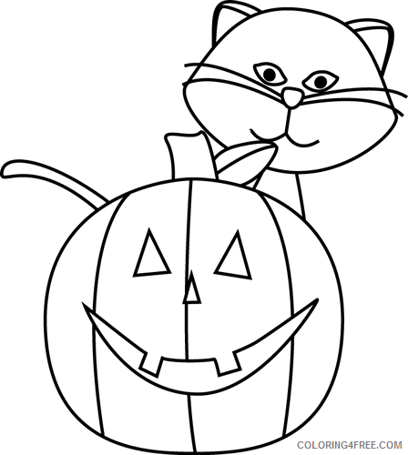 Cat Outline Coloring Pages cat and Printable Coloring4free