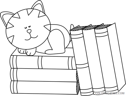 Cat Outline Coloring Pages cat sleeping Printable Coloring4free