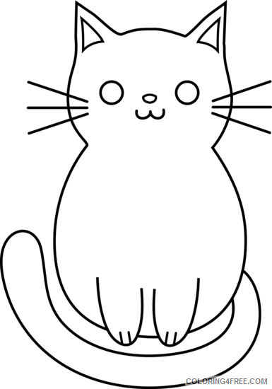 Cat Small Coloring Pages cat drawing 1 jpg Printable Coloring4free