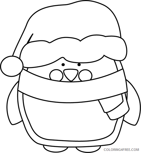 Christmas Penguin Coloring Pages christmas penguin Printable Coloring4free