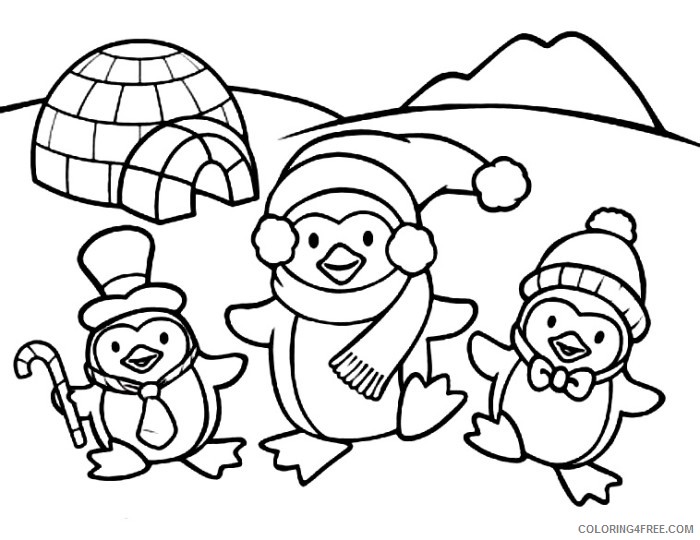 Christmas Penguin Coloring Pages christmas penguin Printable Coloring4free
