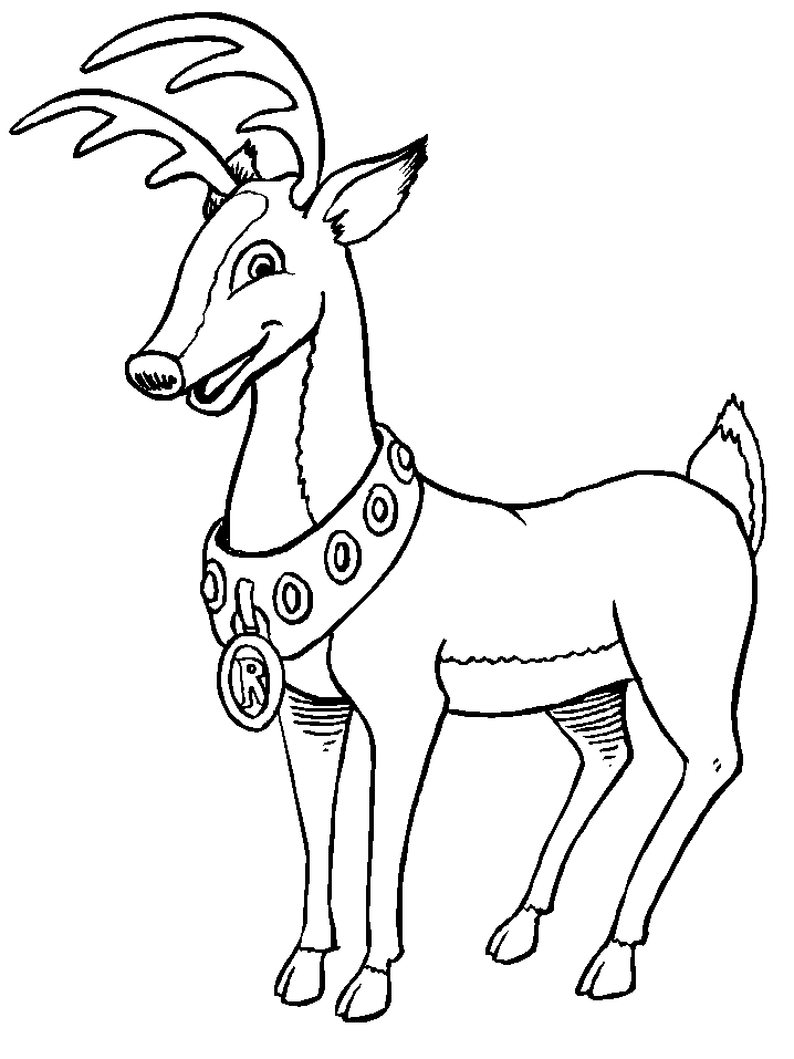 Christmas Reindeer Coloring Pages christmas reindeer coloringpages1001 Printable Coloring4free