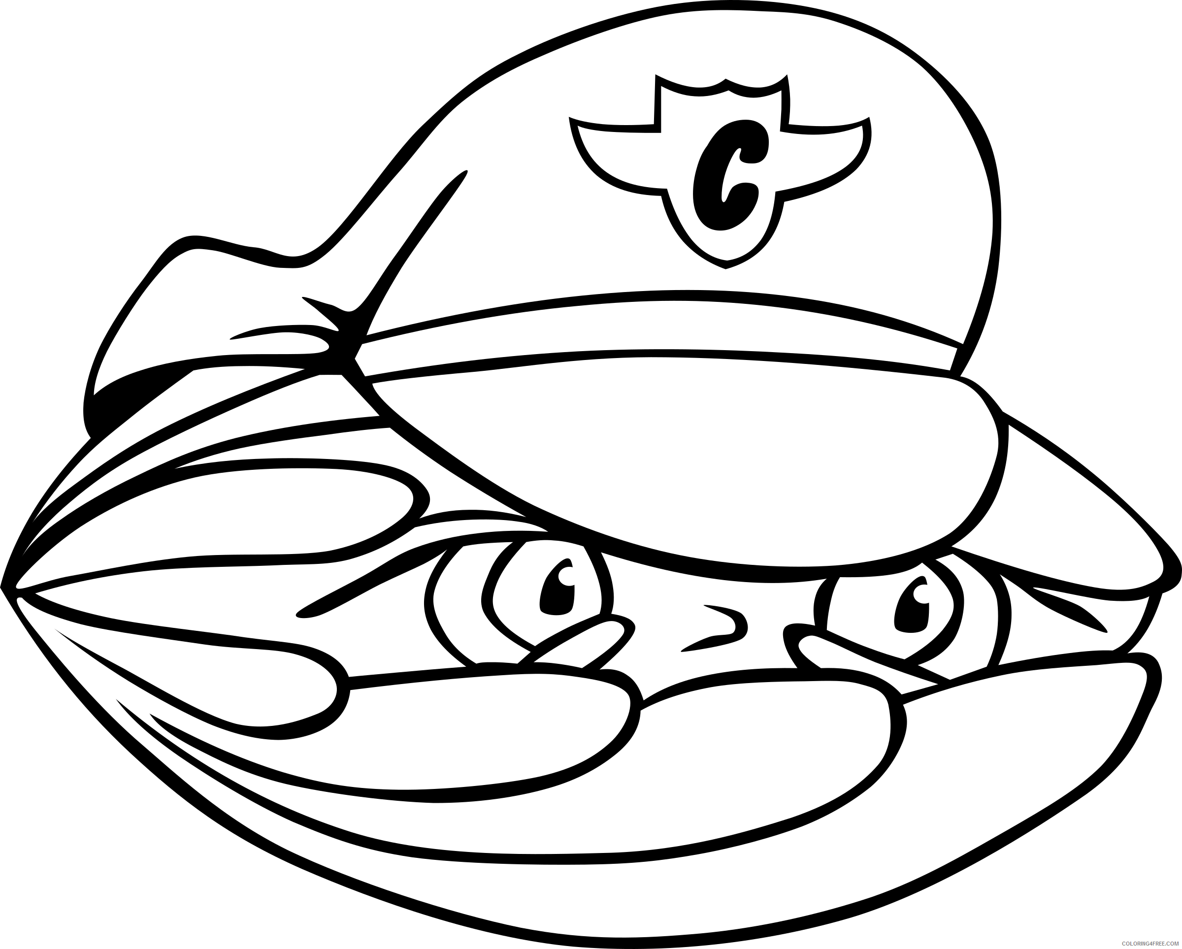 Clam Coloring Pages gerald g clam security guard Printable Coloring4free
