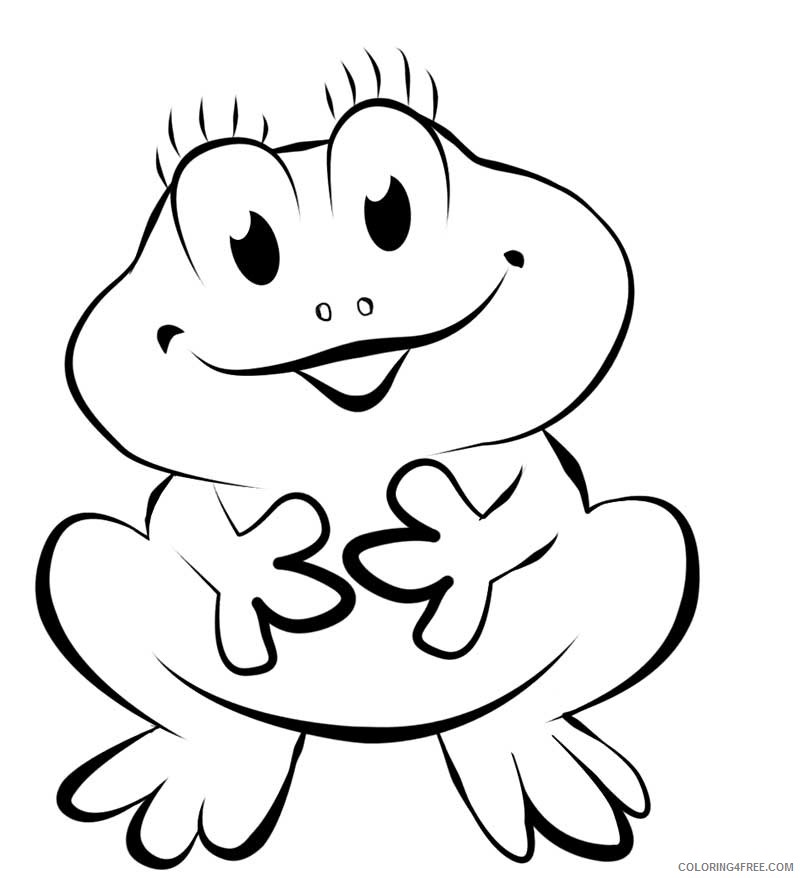 Coloring Pages Frog Coloring Pages jumping frog Printable Coloring4free