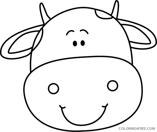 Cow Head Coloring Pages cow head Printable Coloring4free
