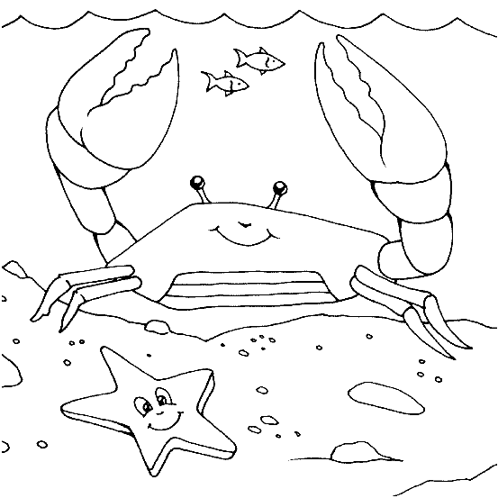 Crab Coloring Pages animals 173 gif Printable Coloring4free