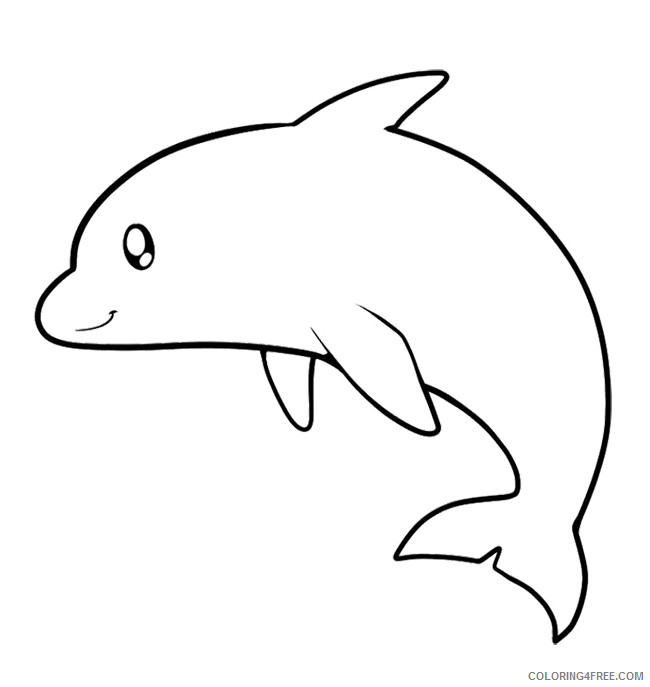 Cute Dolphin Coloring Pages dolphin dolphin very Printable Coloring4free