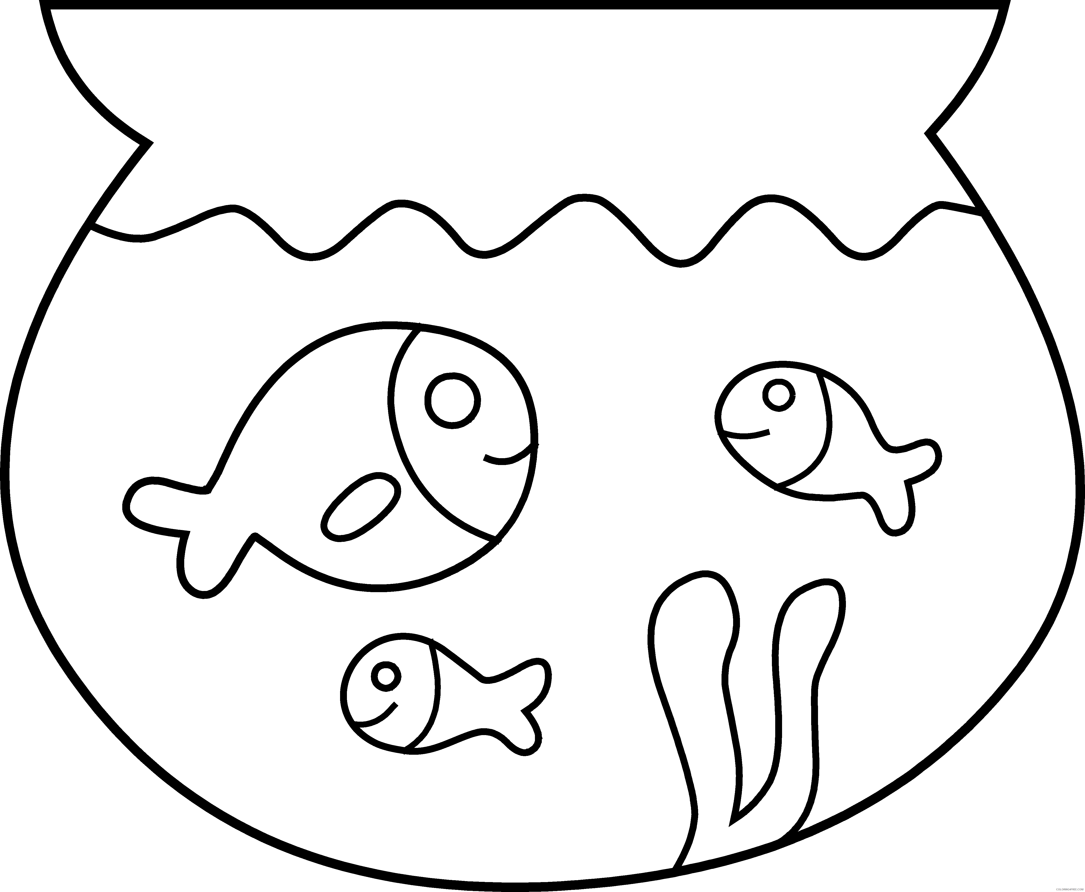 Cute Fish Coloring Pages cute fish black and Printable Coloring4free