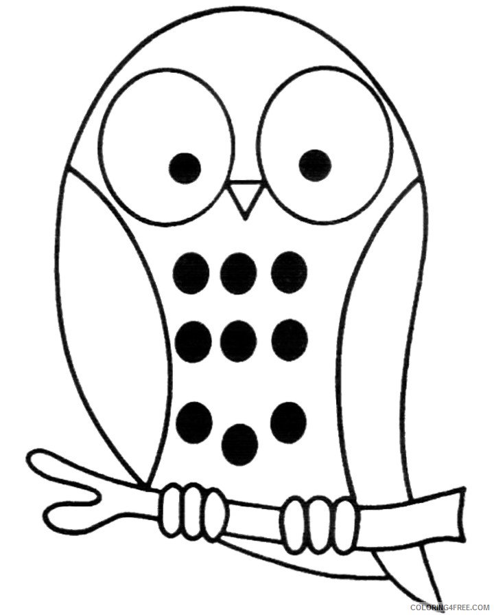 Cute Owl Coloring Pages owls image link Printable Coloring4free