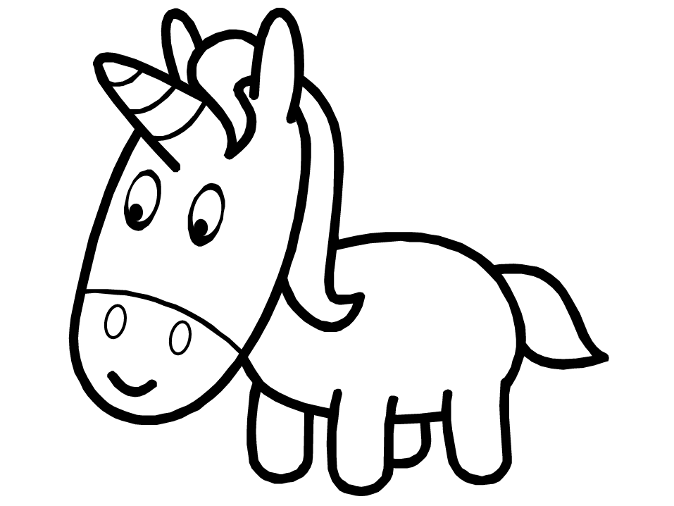 Cute Unicorn Coloring Pages cute unicorn drawing cute unicorn Printable Coloring4free