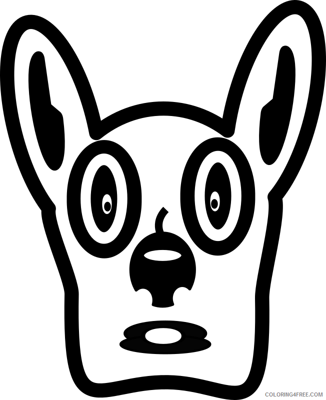 Dog Face Coloring Pages cartoon dog face AmYwBa clipart Printable Coloring4free