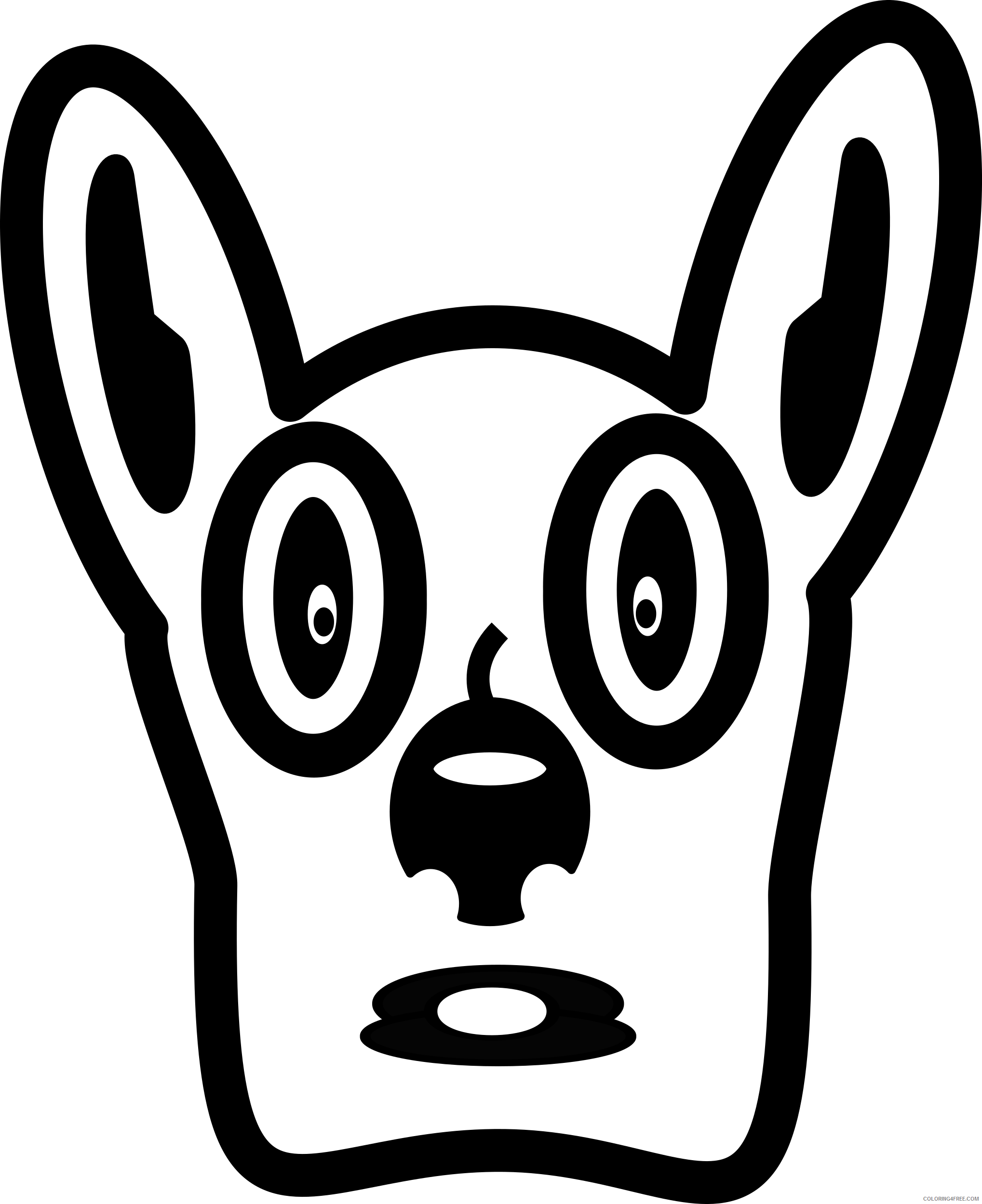 Dog Face Coloring Pages fundraw dot com cartoon dog Printable Coloring4free
