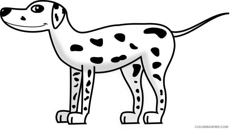 Dog High Quality Coloring Pages dalmatian by tombrough smiling dalmatian Printable Coloring4free