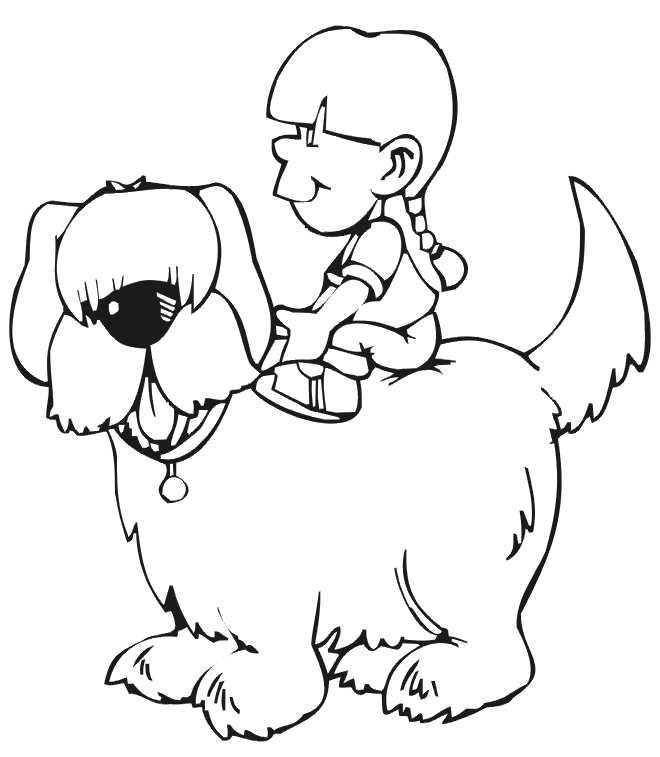 Dog Large Coloring Pages dog kindergarten worksheet guide line Printable Coloring4free