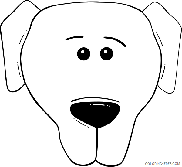 Dog Large Coloring Pages free dog 4 pages Printable Coloring4free