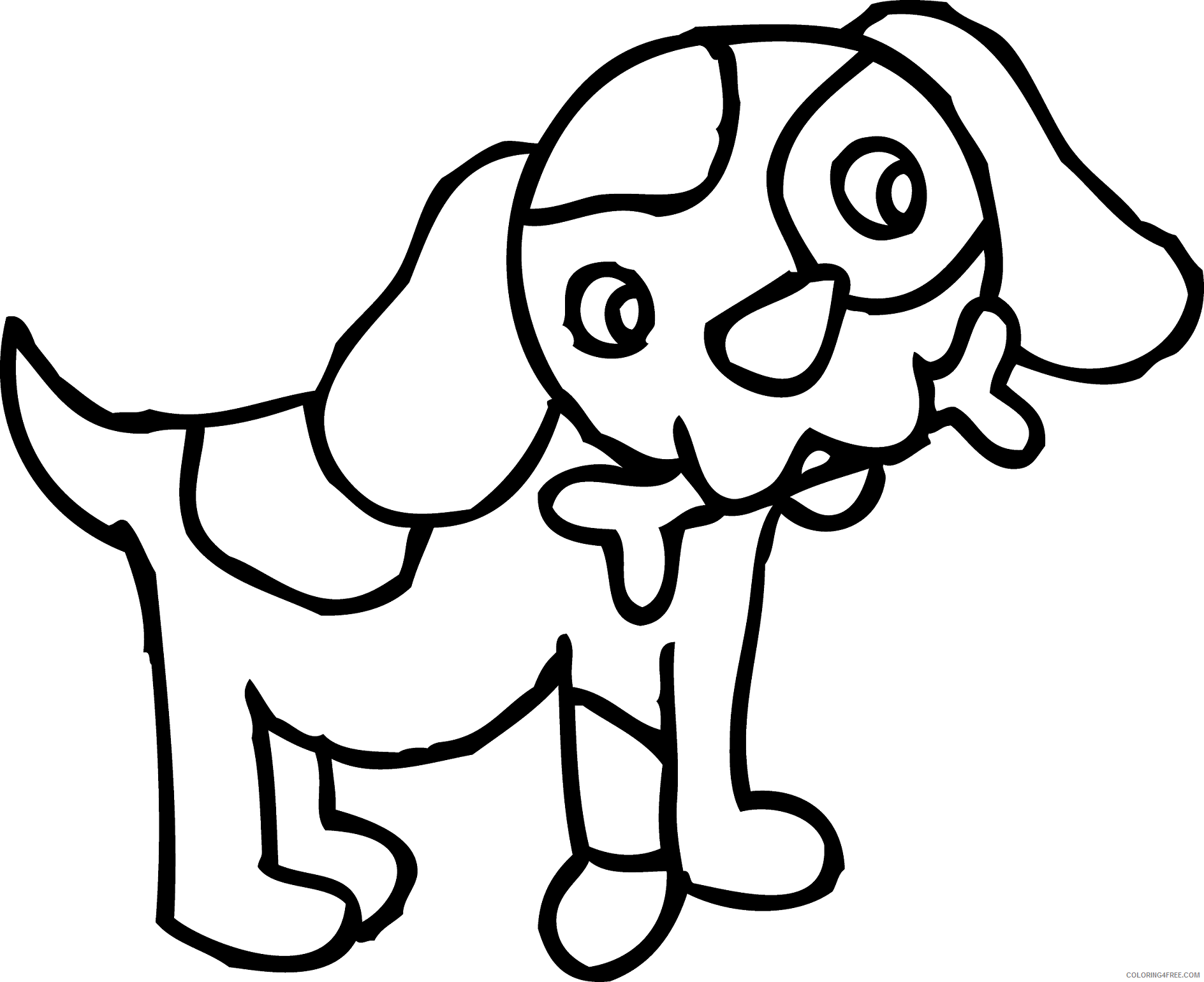 Dog Outline Coloring Pages dog 37 png Printable Coloring4free