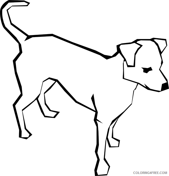 Dog Outline Coloring Pages dog outline animal clip art Printable Coloring4free