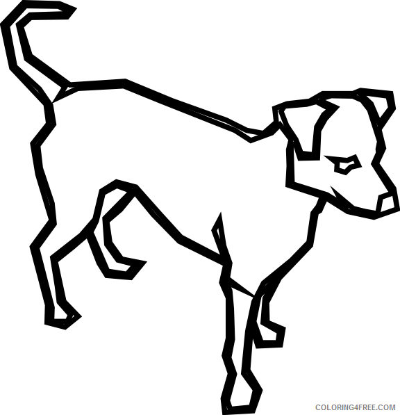 Dog Outline Coloring Pages dog outline at Printable Coloring4free