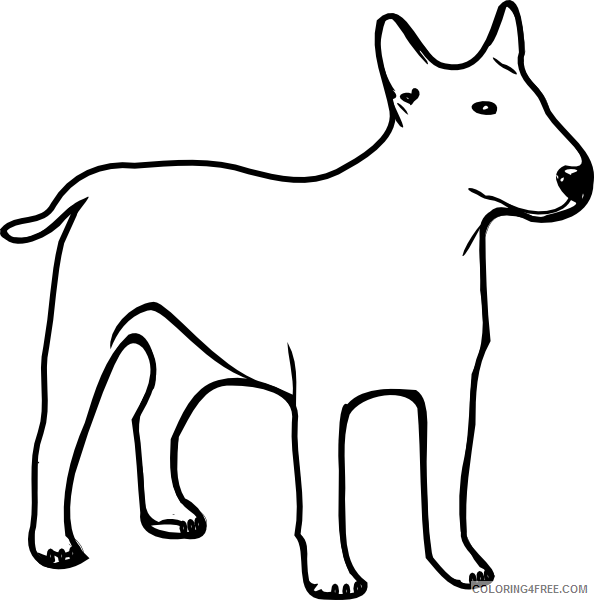 Dog Outline Coloring Pages dog outline at Printable Coloring4free