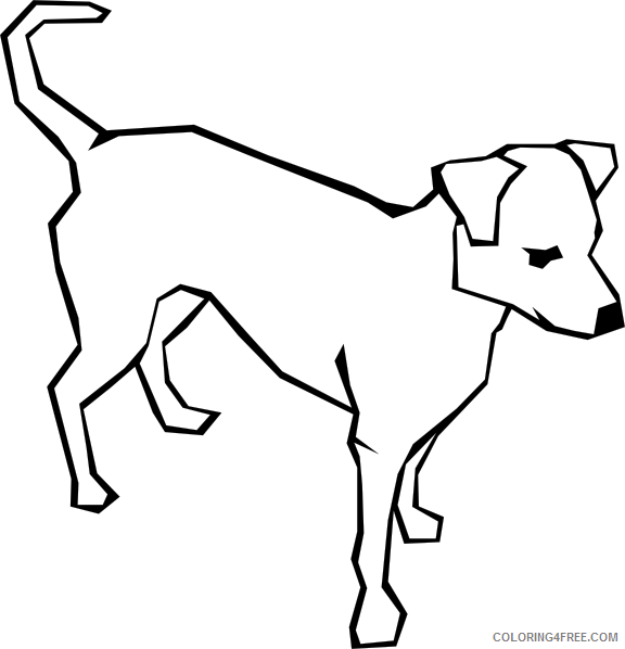 Dog Outline Coloring Pages dog simple drawing clip art Printable Coloring4free