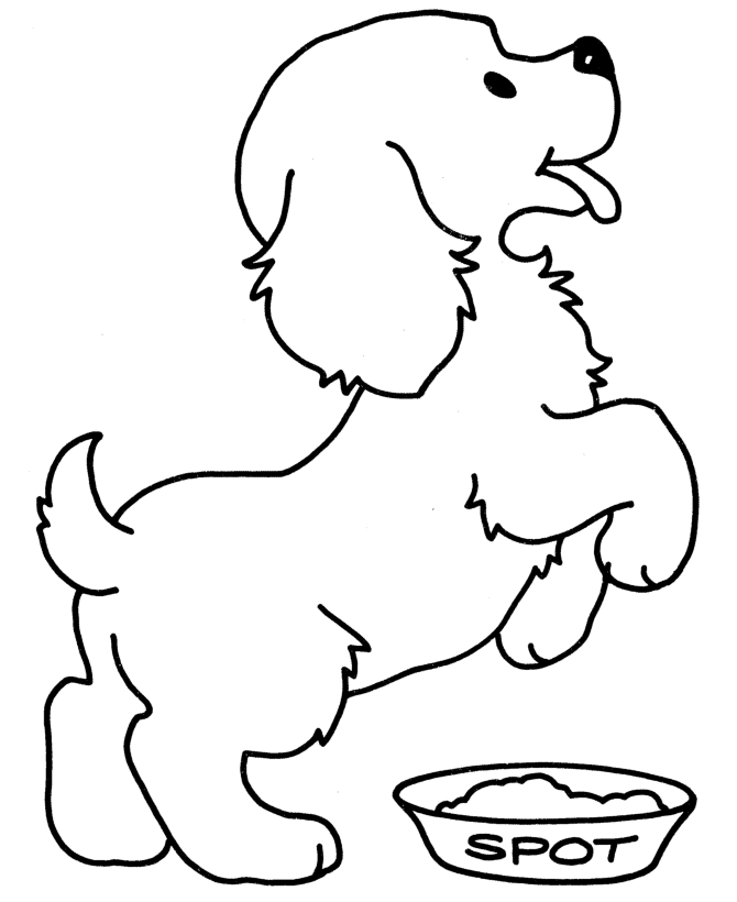 Dog Outline Coloring Pages free printable dog pages Printable Coloring4free
