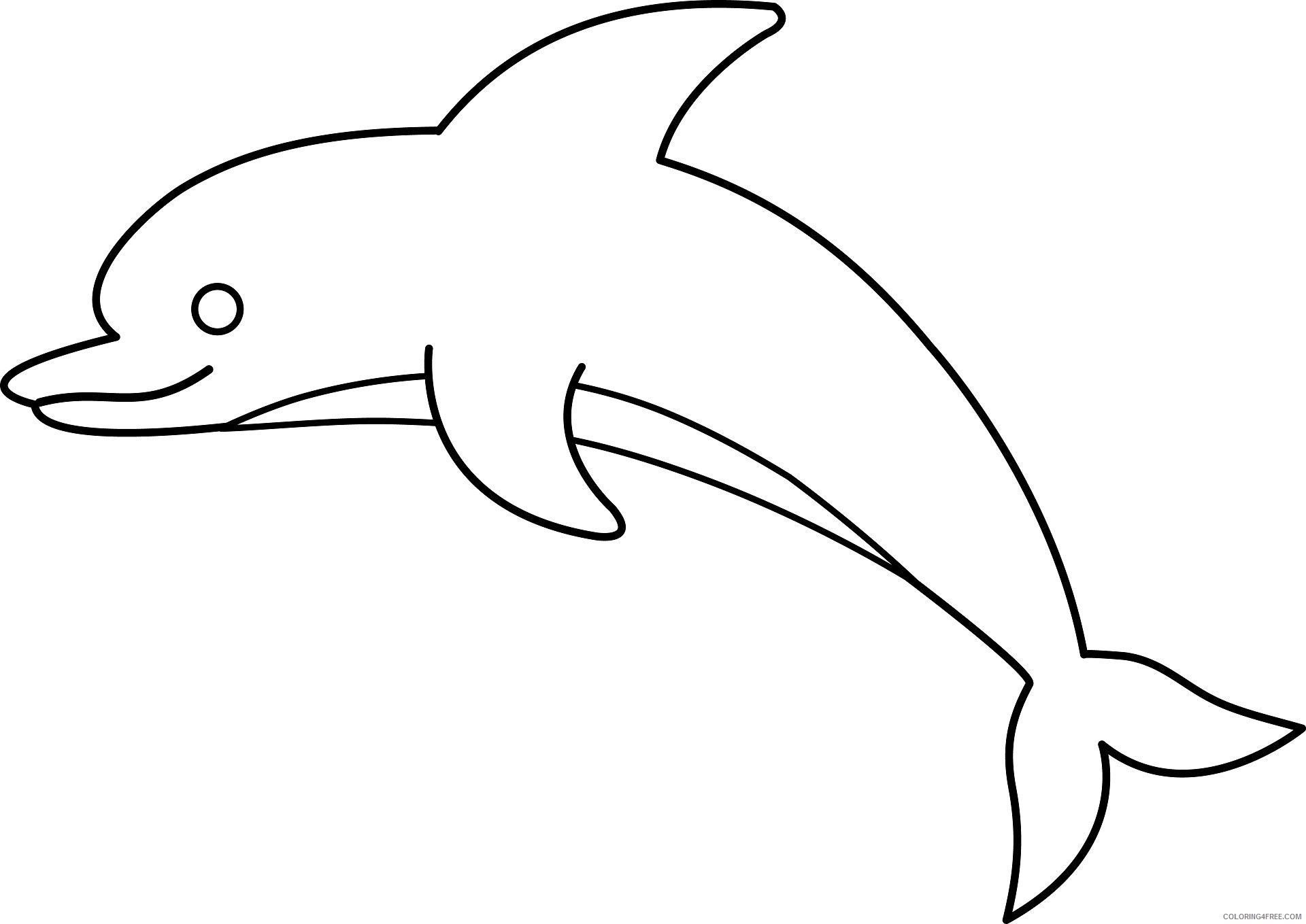 Dolphin Outline Coloring Pages dolphin pictures 58740584b81fc Printable Coloring4free