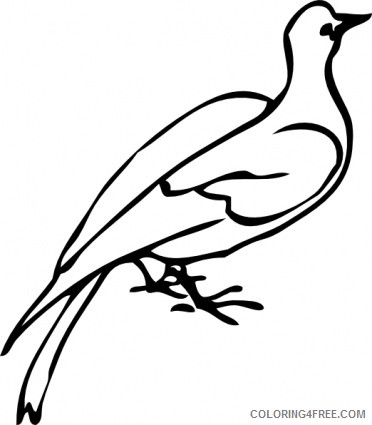 Dove Silhouette Coloring Pages dove free vector image Printable Coloring4free