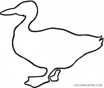 Duck Outline Coloring Pages 16 duck outline free cliparts Printable Coloring4free