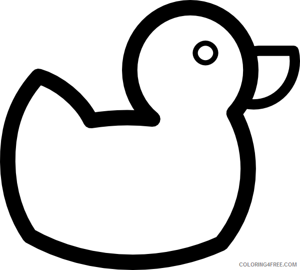 Duck Outline Coloring Pages black white duck clip art Printable Coloring4free
