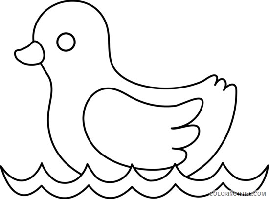 Duck Outline Coloring Pages duck Printable Coloring4free