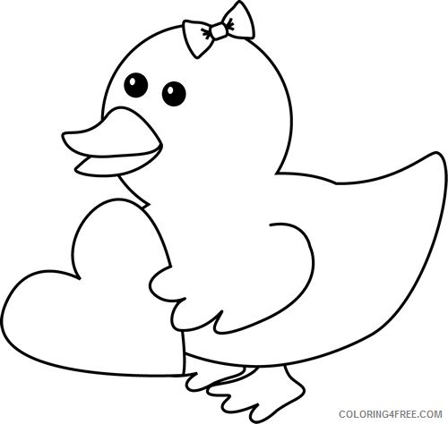 Duck Outline Coloring Pages duck Printable Coloring4free
