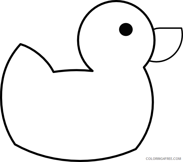 Duck Outline Coloring Pages duck at Printable Coloring4free