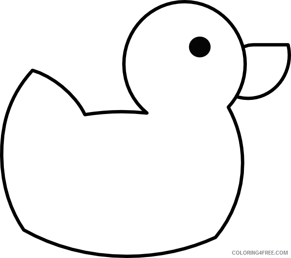 Duck Outline Coloring Pages duck clip Printable Coloring4free