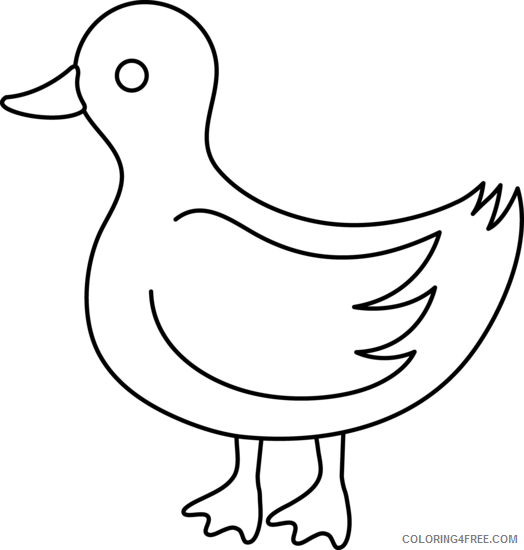 Duck Outline Coloring Pages duck outline Printable Coloring4free
