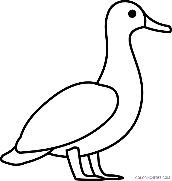 Duck Outline Coloring Pages duck outline at Printable Coloring4free