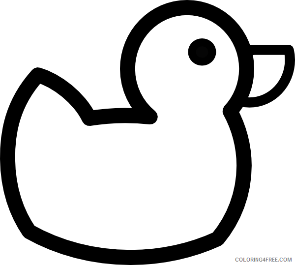 Duck Outline Coloring Pages duck outline at Printable Coloring4free