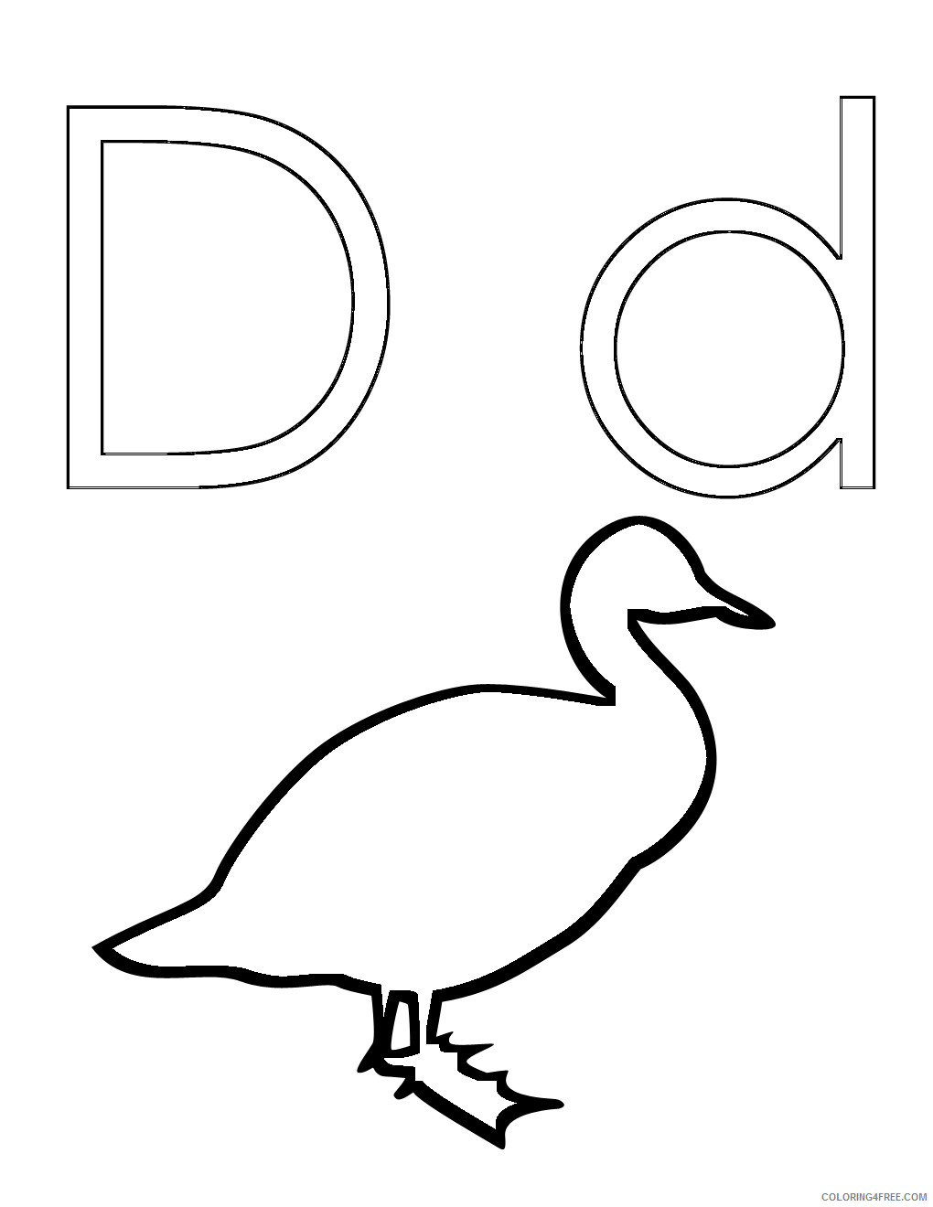 Duck Outline Coloring Pages duck outline bQkfMO jpg Printable Coloring4free