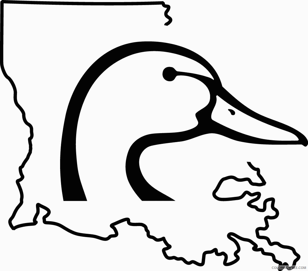 Duck Silhouette Coloring Pages duck hunting silhouette bfree Printable Coloring4free