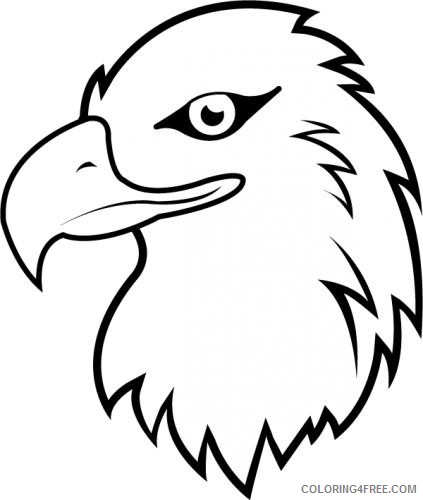 Eagle Head Coloring Pages eagle head black and Printable Coloring4free