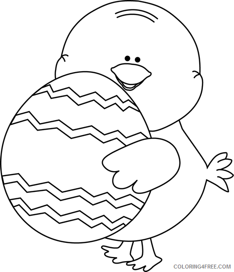 Easter Chick Coloring Pages chick carrying Printable Coloring4free