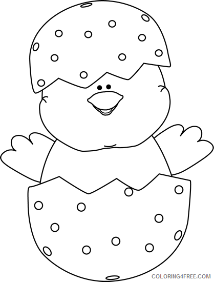Easter Chick Coloring Pages chick inside Printable Coloring4free