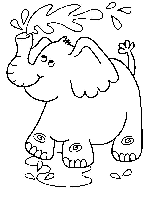 Elephant Coloring Pages elephant 4 gif Printable Coloring4free