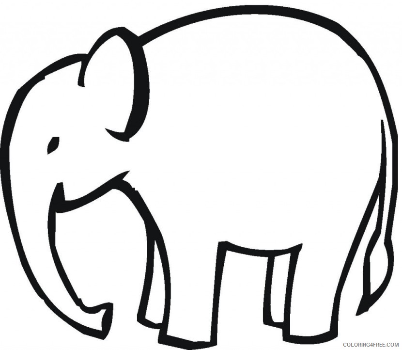 Elephant Outline Coloring Pages elephant 21 jpg Printable Coloring4free