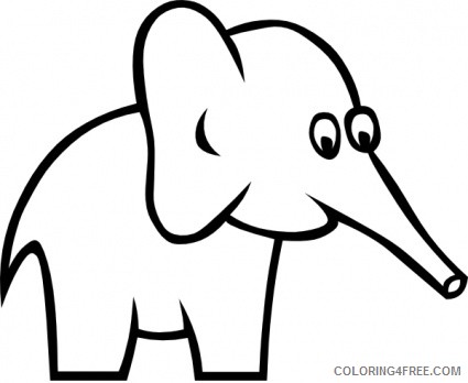 Elephant Outline Coloring Pages elephant outline jpg Printable Coloring4free