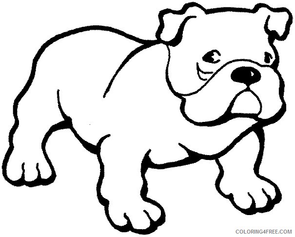 English Bulldog Coloring Pages english bulldog puppy bfree Printable Coloring4free