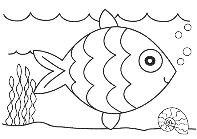 Fish Coloring Pages fish learn to Printable Coloring4free