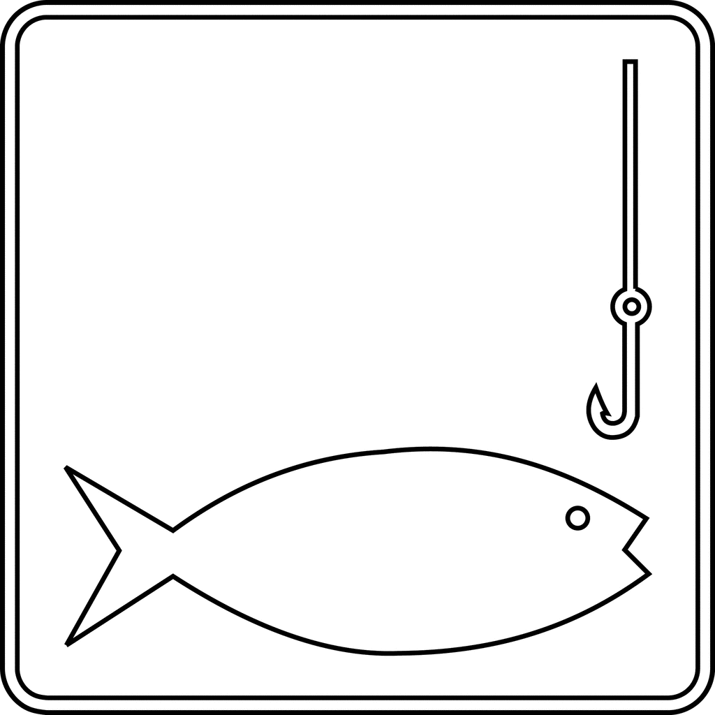 Fish Outline Coloring Pages 16 fish outline clip art Printable Coloring4free