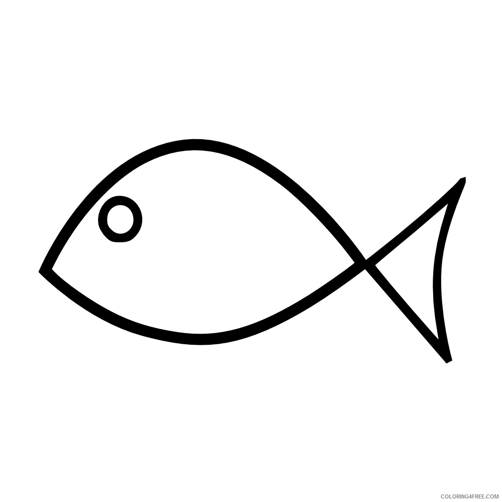 Fish Outline Coloring Pages clipartist net fish Printable Coloring4free