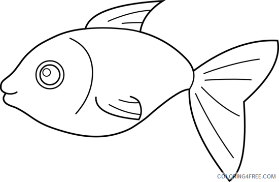 Fish Outline Coloring Pages fish animals clipart1 Printable Coloring4free