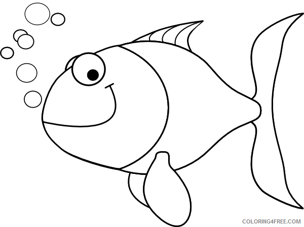 Fish Outline Coloring Pages fish outline at Printable Coloring4free